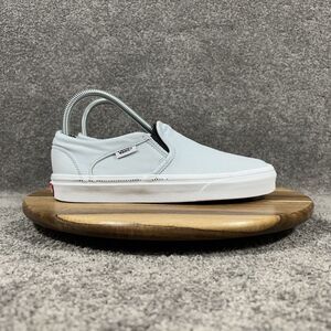 Vans Asher Classic Slip On Women’s Size 7.5 Light Blue Athletic Skate Shoes Used